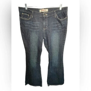 Mossimo Denim Women’s Low Rise Flared Jeans Size 17 Stretch Dark Wash Y2K